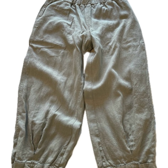Women’s Linen  Crop Cuffed  Pull On Pants Medium by Cut Loose - Picture 3 of 12